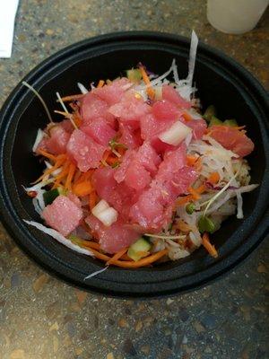 Ahi tuna poke bowl.