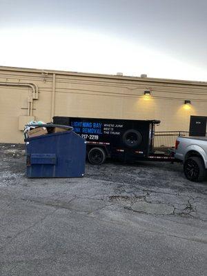 Commercial garbage overflow pickup in Brandon, FL.