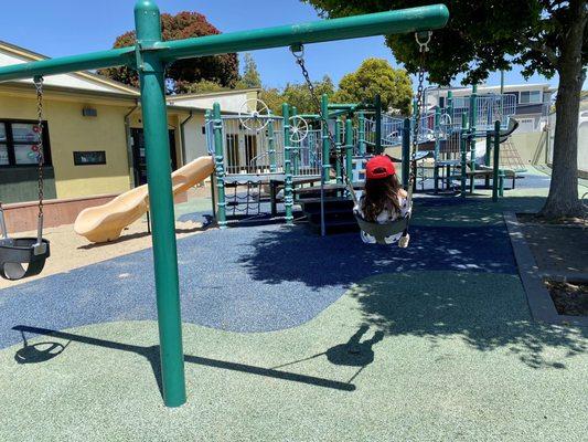 Playground.  On the older side, but just fine for my toddler