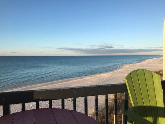 A lovely view looking west off the deck.