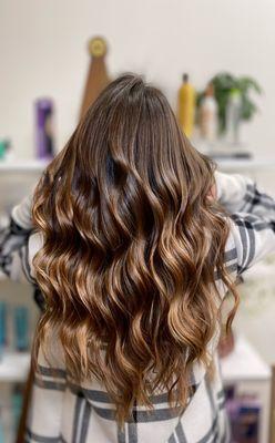 Balayage, long layers, haircut