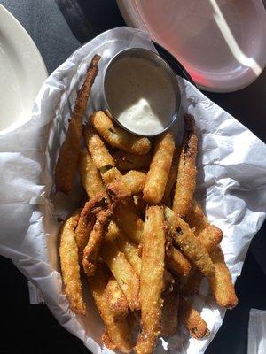 Fried pickles were delicious