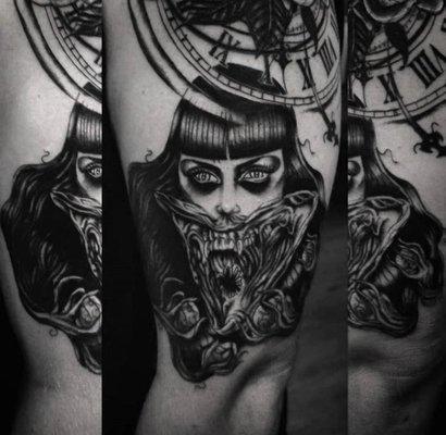 Done by BikerVVitch  @ bikervvitch_tattooer