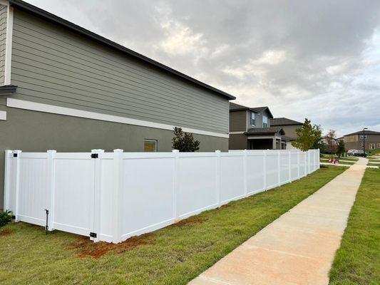 White fences are timeless and never go out of style. They add a touch of elegance and sophistication to any property.