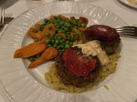 Lobster and scallop cakes