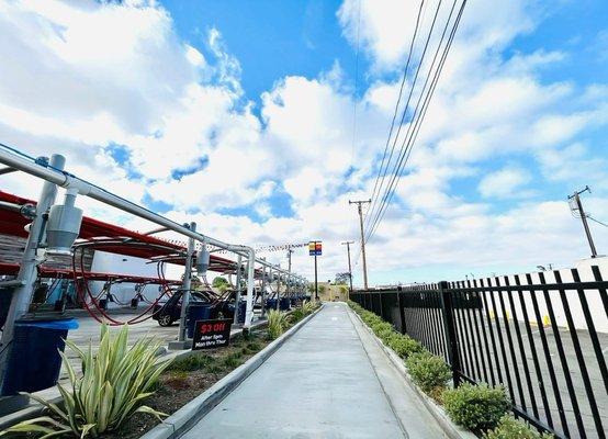 Spacious and clean drive way to our pay stations.