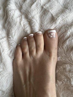 Amazing French pedicure!