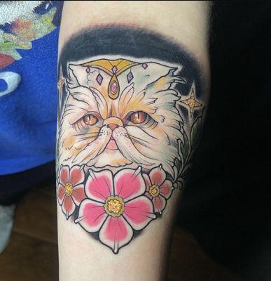 Persian Cat tattoo