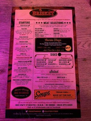 Food menu