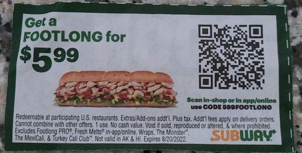 Where does it say it excludes "New" sandwiches?