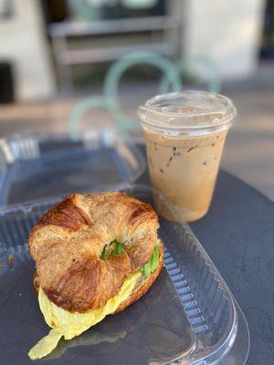 Breakfast Sandwich and Pumpkin Chai