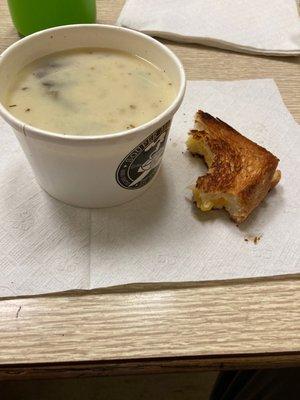 Potato soup/grilled cheese