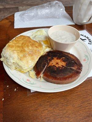 Mamaw's Plate with fried bologna