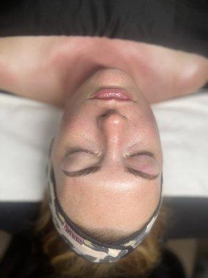 After a hour long Relaxation Customized Facial. Our clients leave with rejuvenated skin and a rejuvenating experience.