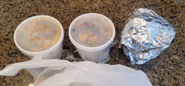 They wrapped all of our to-go containers in cellophane!