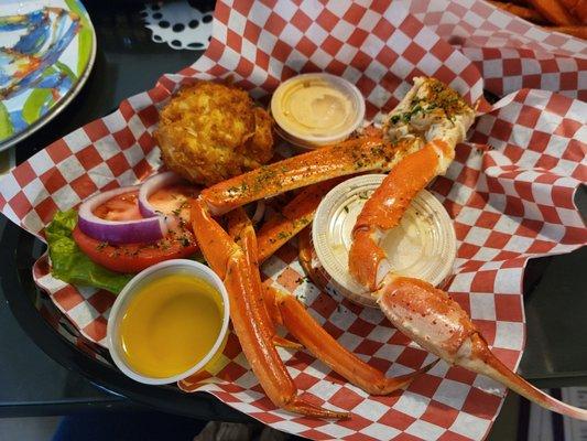 Jumbo Lump Crab  Cake and Snow Crab Legs