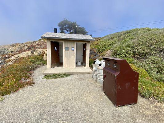 Restrooms near the entrance of the beach