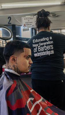 Unleashing creativity, one snip at a time. Students at Larry's Barber College perfect the art of haircutting, creating styles that make head