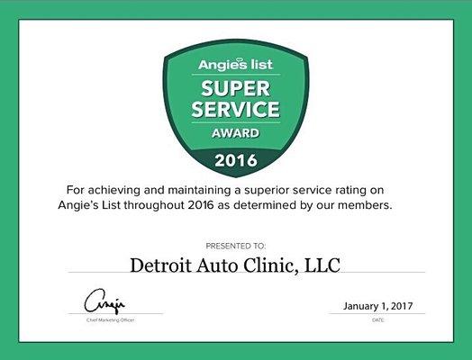 We won Angie's list super service Award for 2016!! Big Thank you to our customers who continue to support us year after year!!