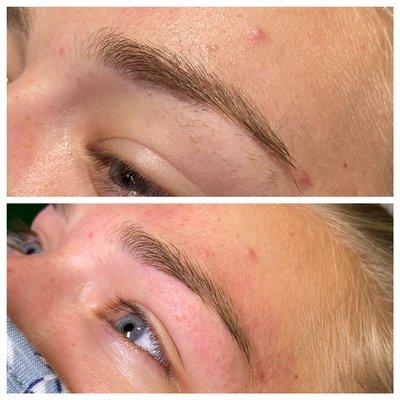 Light brow clean up