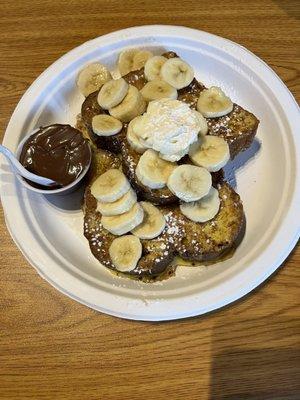 French toast with banana and Nutella