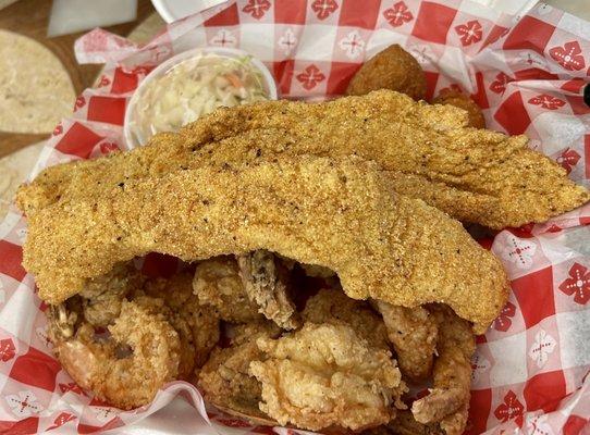 Fried Catfish and Jumbo Shrimp