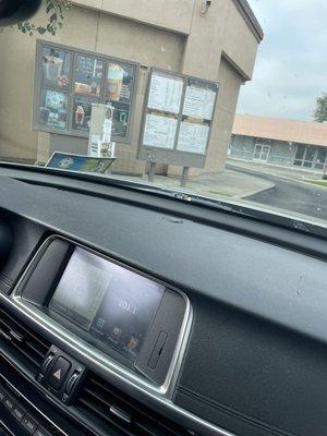 Drive-thru menu