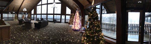 Christmas tree display in the lobby. 2019