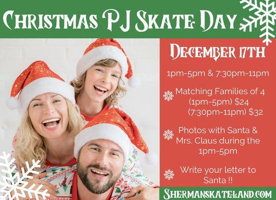 Christmas PJ Skate Day 2022