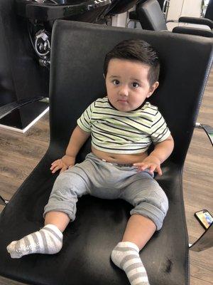 Baby haircut by Jackie