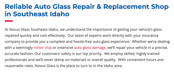 Auto Glass Repair & Replacement