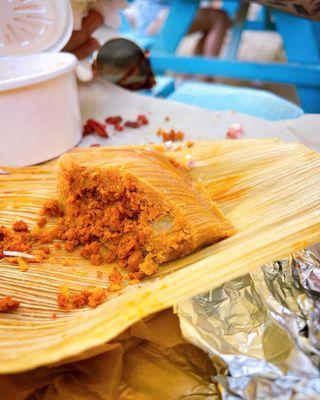 Chorizo con papa tamale