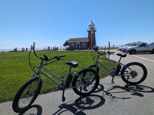 Lighthouse along the ride to Natural Bridges Park