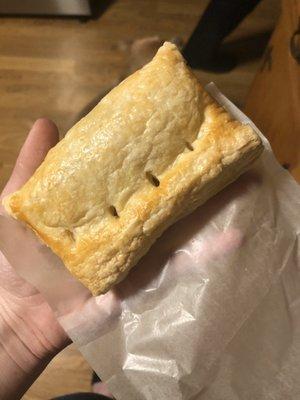 Ham cream cheese and jalapeño empanada