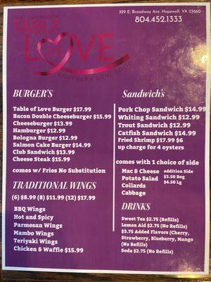 Menu Front