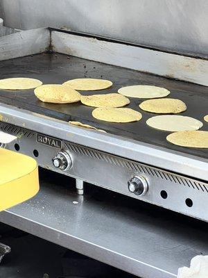 Homemade Corn Tortillas that remain hot in the package for over an hour.