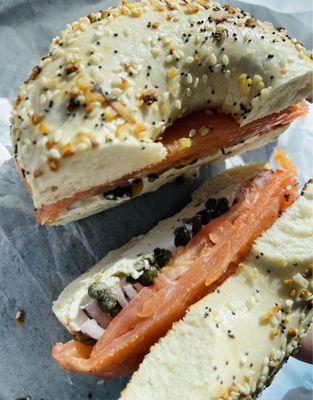 Nova Lox & Cream Cheese on an Everything Bagel