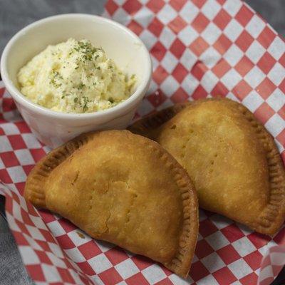 Chef Karen's famous meat pies with mashed potatoes.