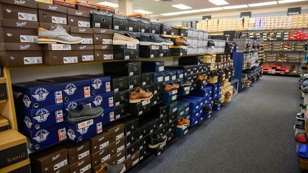 Dress Shoe Section of Store