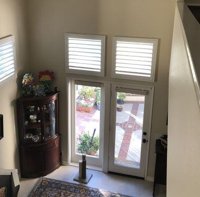 After photo - shutters and new honeycomb shades!