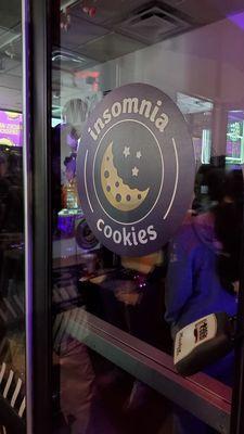 Outside logo of Insomnia Cookies