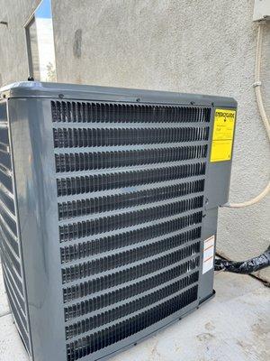 Side view of HVAC