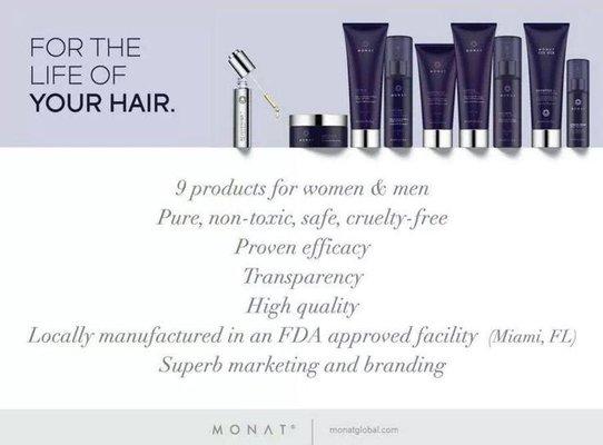 Monat plant based,chemical free hair care system that will grow hair, longer stronger ,fuller than ever before.