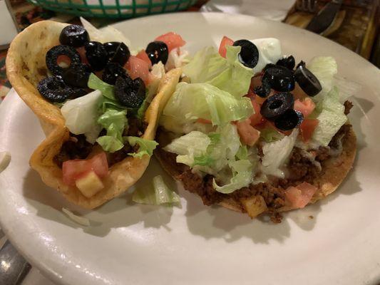 Flour taco and tostada!