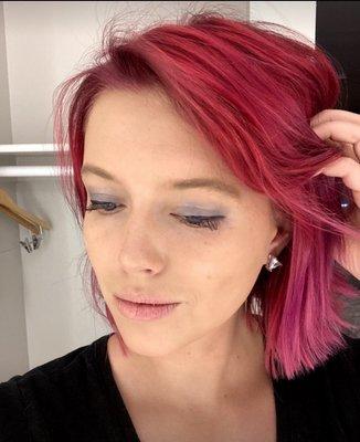 Red to magenta ombre