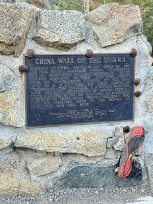 10.06.24 China Wall of the Sierra plaque