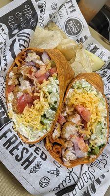 Crispy chicken ranch wrap