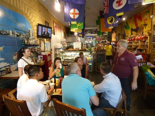 Getting some inside info from of the owners of the Australian Bakery