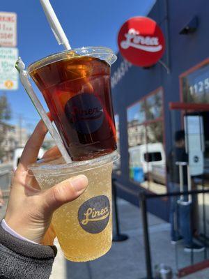 Cold brew + shrub soda