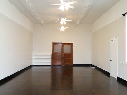 An example of one of our larger office suites featuring high ceilings.